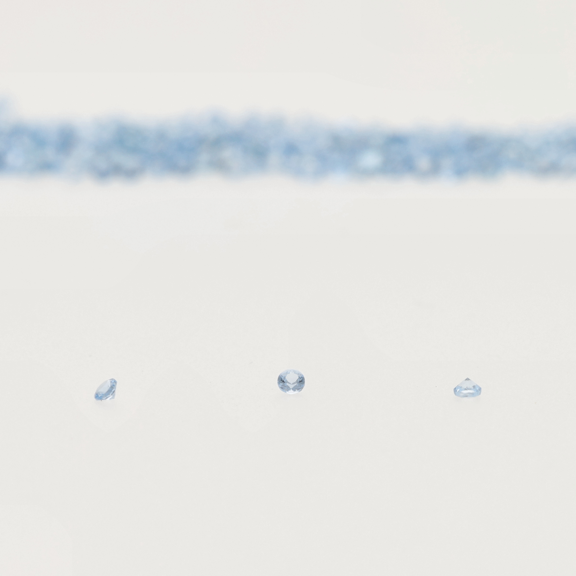Aigue marine Bleue Rond - 1,00 mm