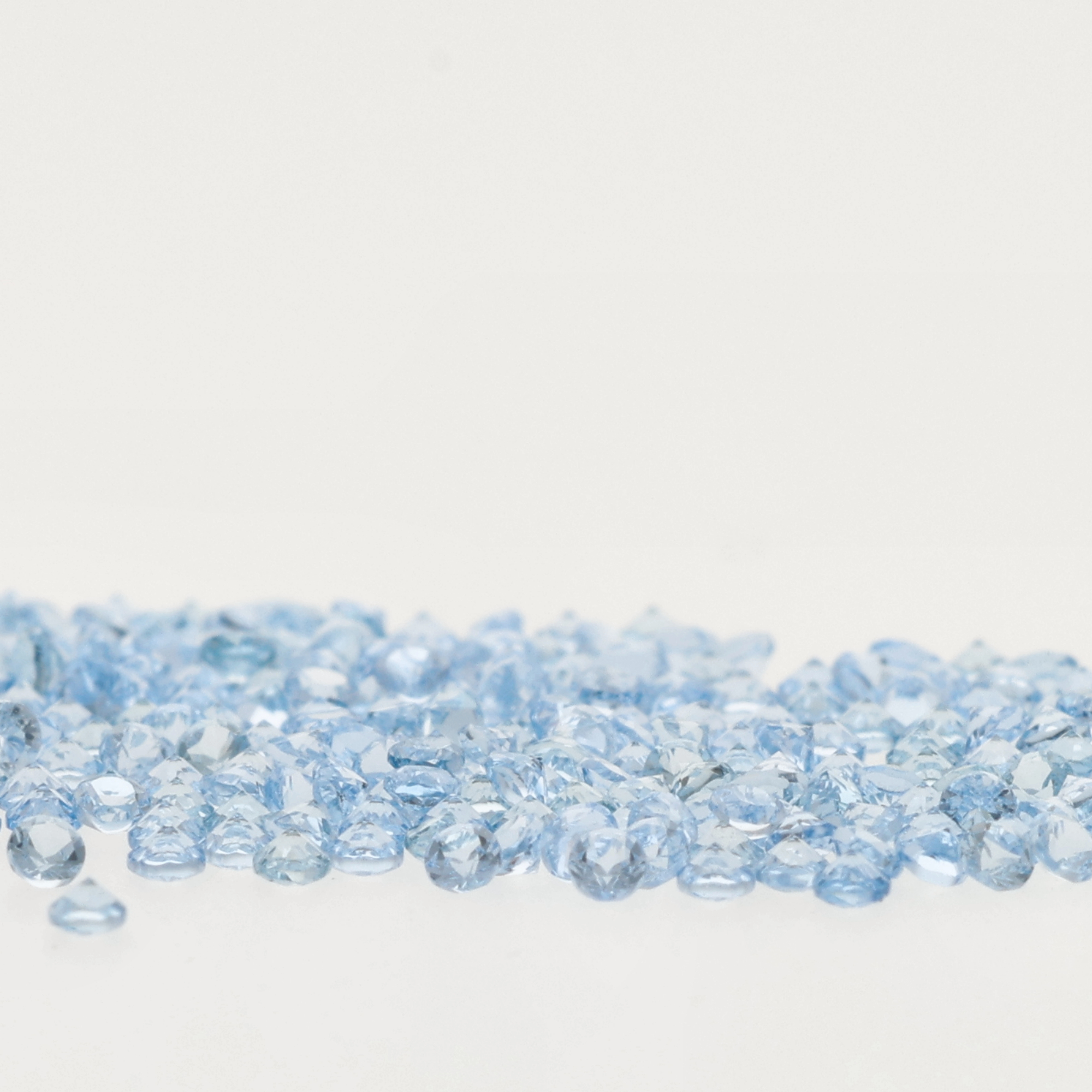 Aigue marine Bleue Rond - 1,00 mm