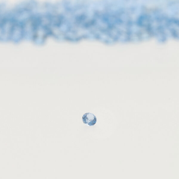 Aigue marine Bleue Rond - 1,30 mm