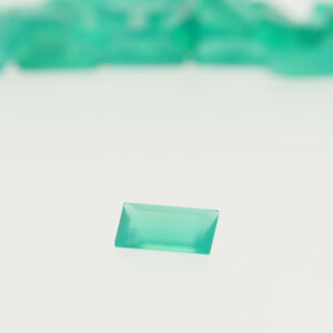 Agate Verte Baguette S.C  –  5,00 x 2,50 mm