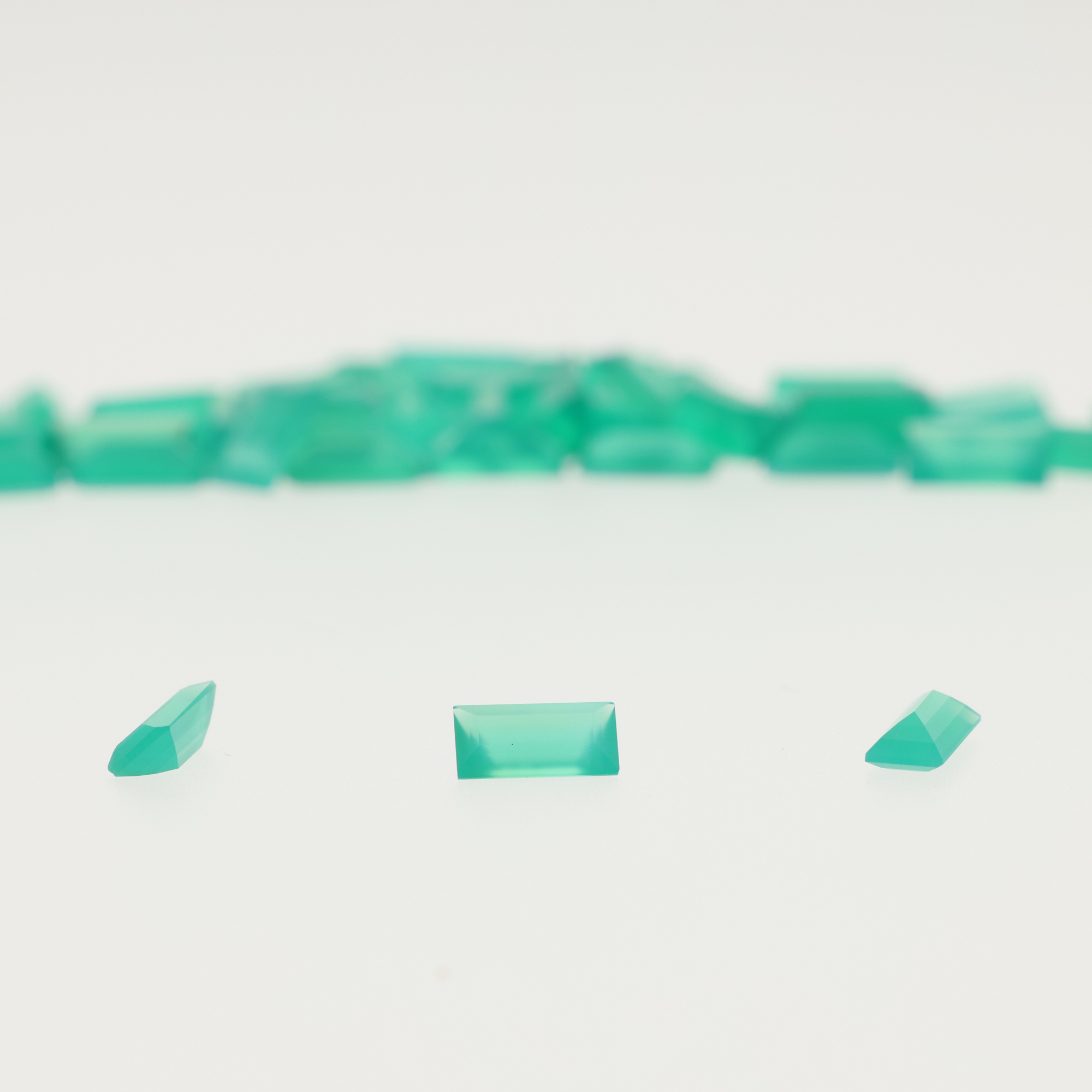 Agate Verte Baguette S.C - 5,00 x 2,50 mm