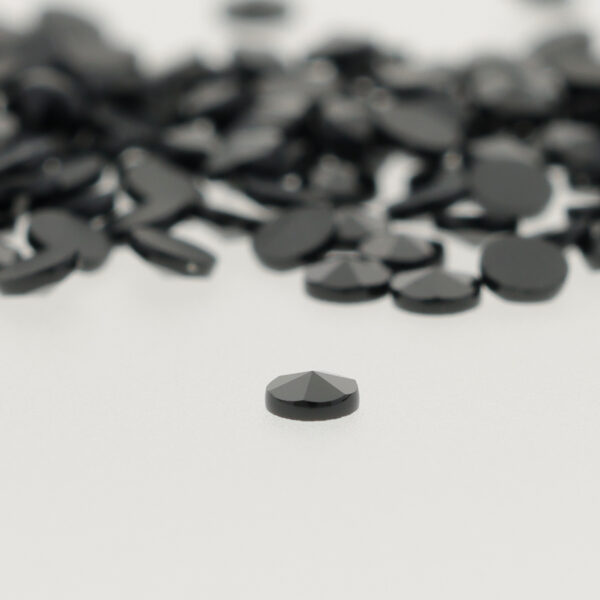 Spinel Noir Rond Plat - 1,50 mm