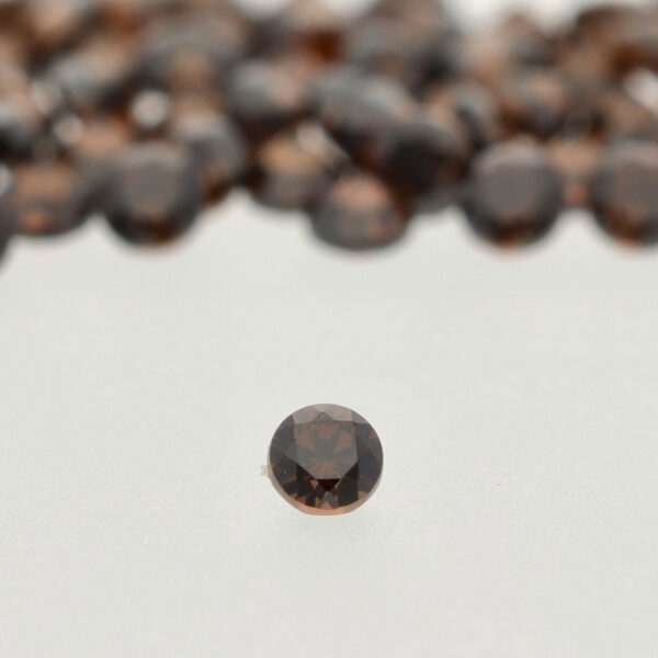 Zirconium Brun Diamant foncé Rond - 1,25 mm