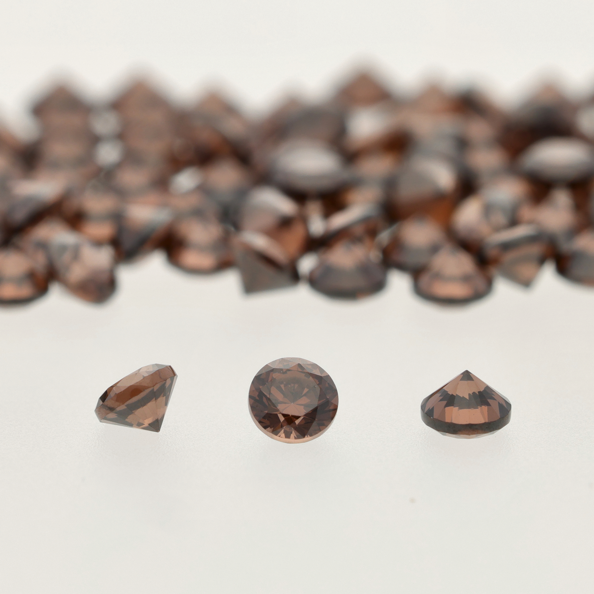 Zirconium Brun Diamant Rond - 2,30 mm