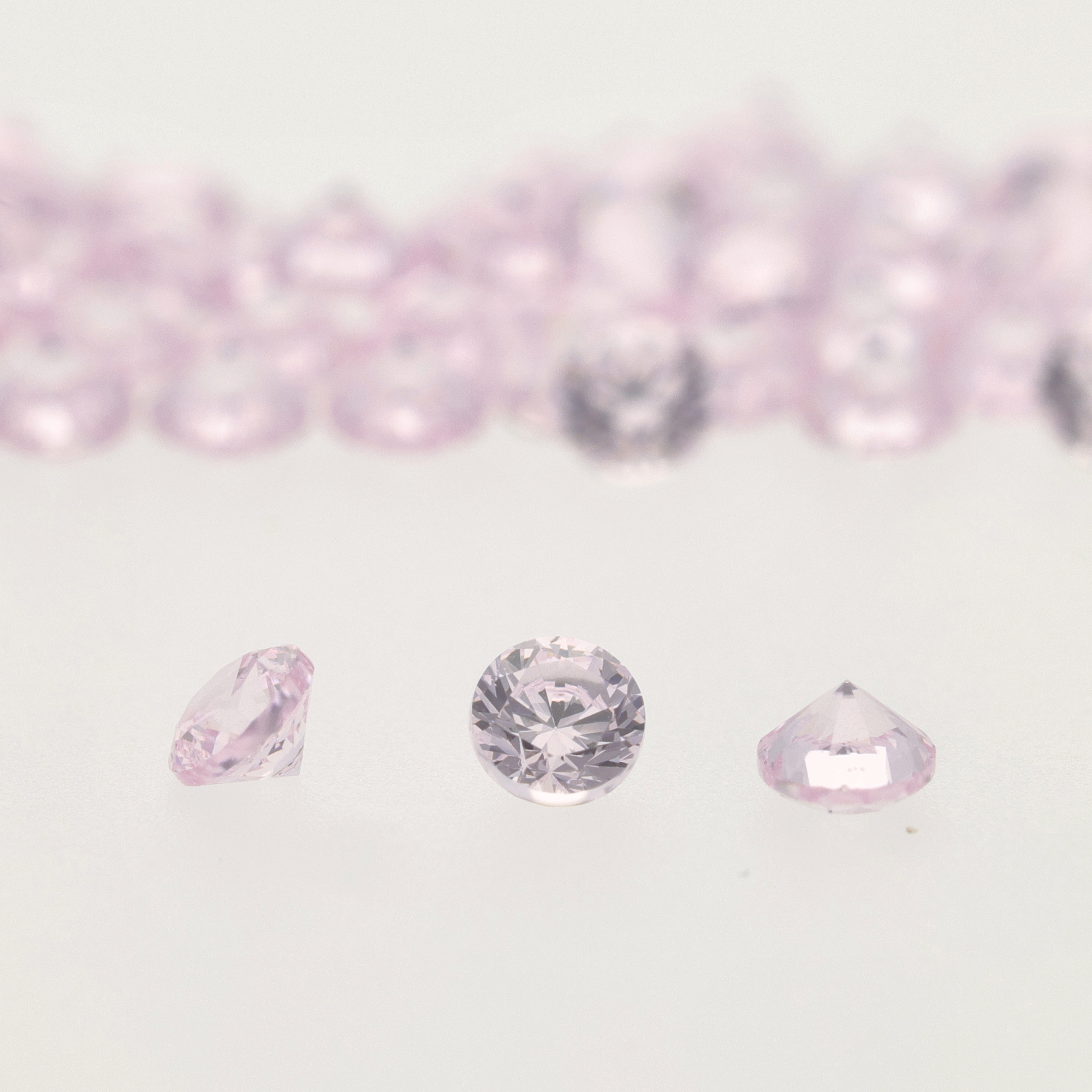 Zirconium Rose Pastel Rond - 2,00 mm