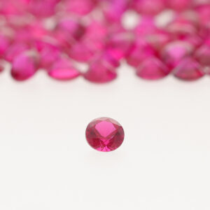 Synthetic Corundum Dark Ruby Round