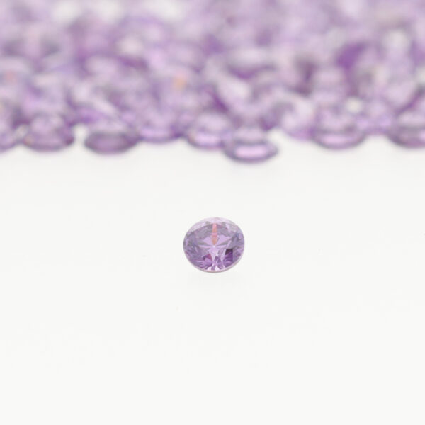 Cubic Zirconia Amethyst Round