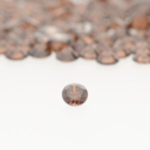 Cubic Zirconia Dark Brown Round