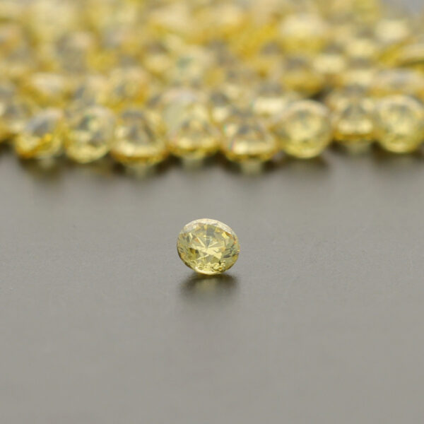 Cubic Zirconia Yellow Round