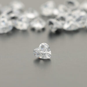 Cubic Zirconia White Heart